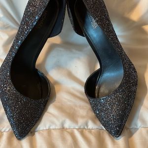 Michael Kors Size 7.5 Pumps Navy Blue Sparkle with some silver